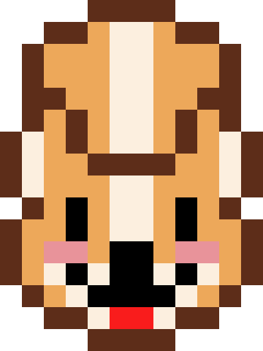 Pixel-art corgi character from Rocky's Mystery Dungeon